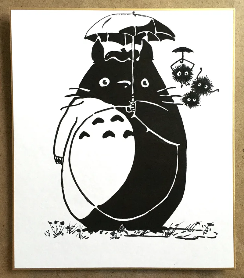 Traditional Artwork - Ghibli Studio Ink 3